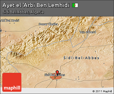 Satellite 3D Map of Ayet El 'Arbi Ben Lemhidi