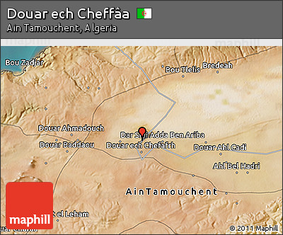 Satellite 3D Map of Douar Ech Cheffâa