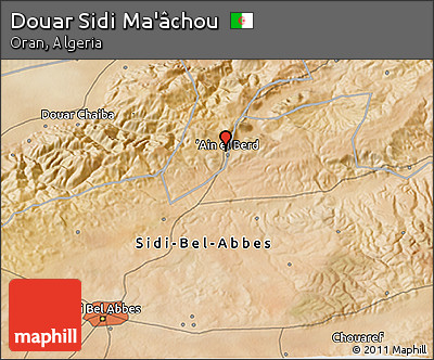 Satellite 3D Map of Douar Sidi Ma'âchou