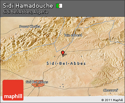 Satellite 3D Map of Sidi Hamadouche