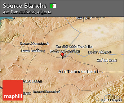 Satellite 3D Map of Source Blanche