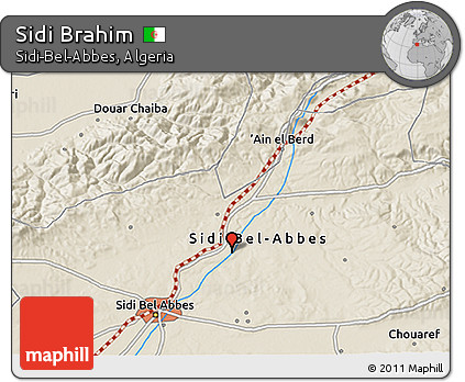 Shaded Relief 3D Map of Sidi Brahim