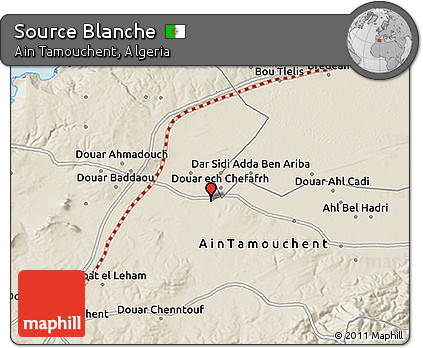 Shaded Relief 3D Map of Source Blanche