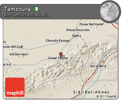 Shaded Relief 3D Map of Tamzoura