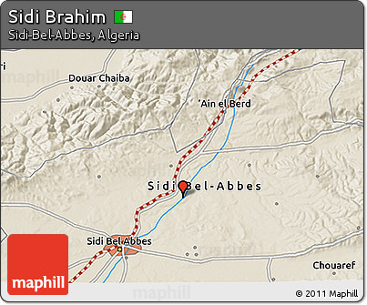 Shaded Relief 3D Map of Sidi Brahim