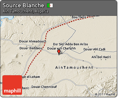 Shaded Relief 3D Map of Source Blanche