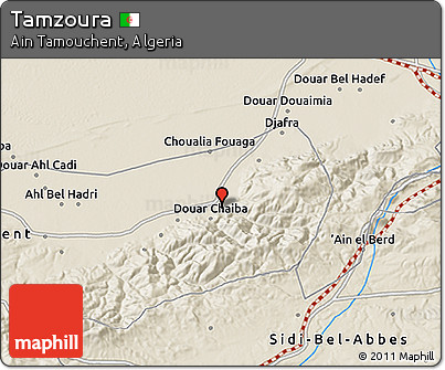Shaded Relief 3D Map of Tamzoura