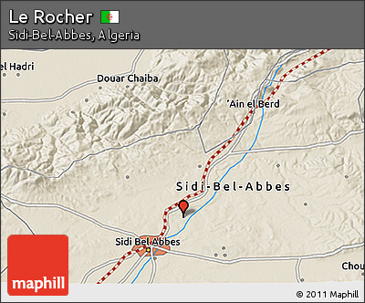 Shaded Relief 3D Map of Le Rocher