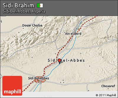 Shaded Relief 3D Map of Sidi Brahim