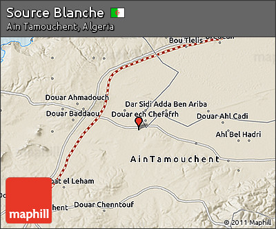 Shaded Relief 3D Map of Source Blanche