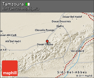 Shaded Relief 3D Map of Tamzoura