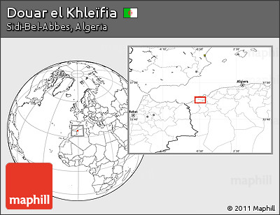 Blank Location Map of Douar El Khleïfia