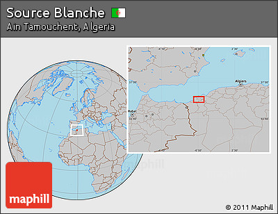 Gray Location Map of Source Blanche