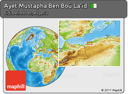 Physical Location Map of Ayet Mustapha Ben Boû La'ïd