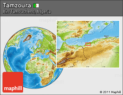 Physical Location Map of Tamzoura