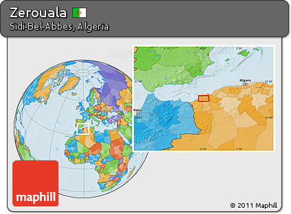 Political Location Map of Zerouala
