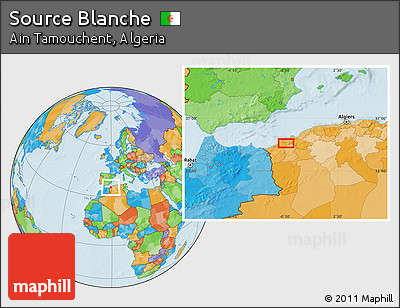 Political Location Map of Source Blanche