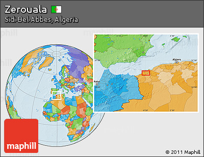 Political Location Map of Zerouala