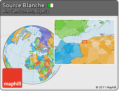 Political Location Map of Source Blanche