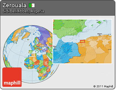 Political Location Map of Zerouala
