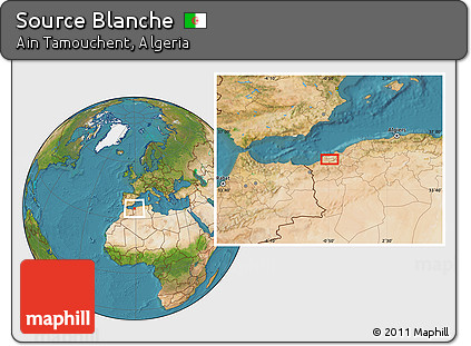 Satellite Location Map of Source Blanche