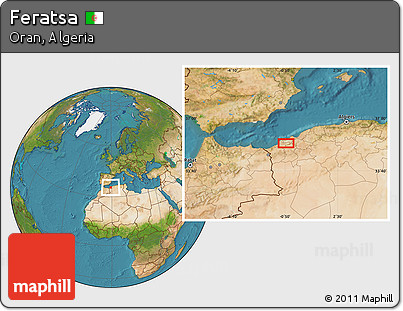 Satellite Location Map of Feratsa