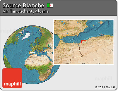 Satellite Location Map of Source Blanche