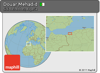 Savanna Style Location Map of Douar Mehadid