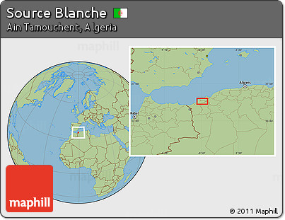 Savanna Style Location Map of Source Blanche