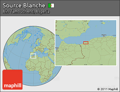 Savanna Style Location Map of Source Blanche