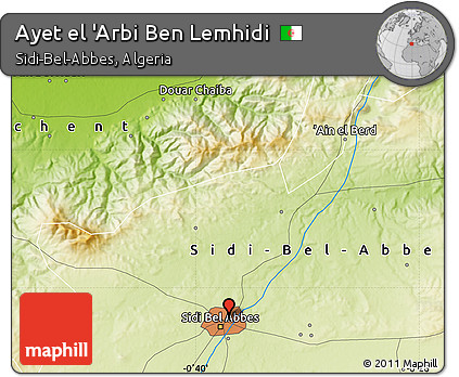 Physical Map of Ayet El 'Arbi Ben Lemhidi