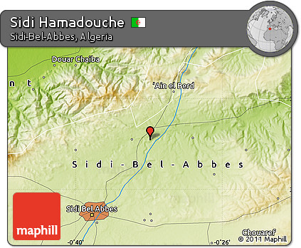 Physical Map of Sidi Hamadouche