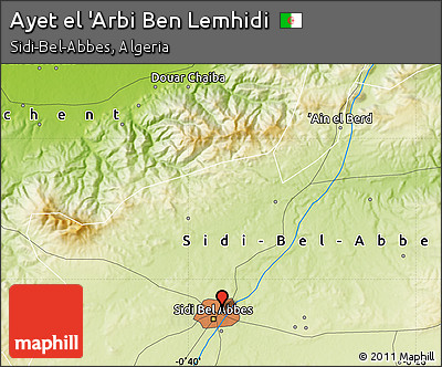 Physical Map of Ayet El 'Arbi Ben Lemhidi