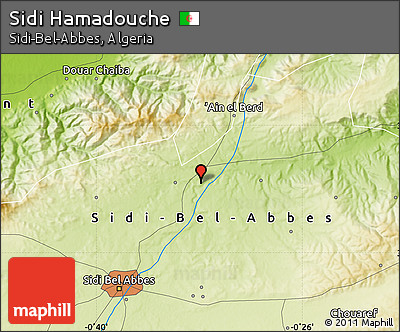 Physical Map of Sidi Hamadouche