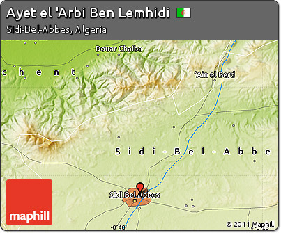 Physical Map of Ayet El 'Arbi Ben Lemhidi