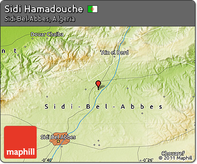 Physical Map of Sidi Hamadouche