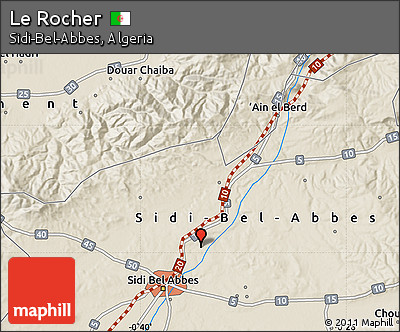 Shaded Relief Map of Le Rocher