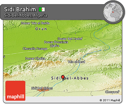 Physical Panoramic Map of Sidi Brahim