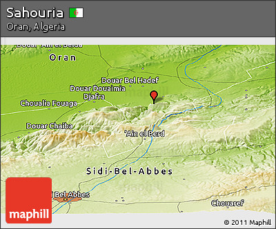Physical Panoramic Map of Sahouria