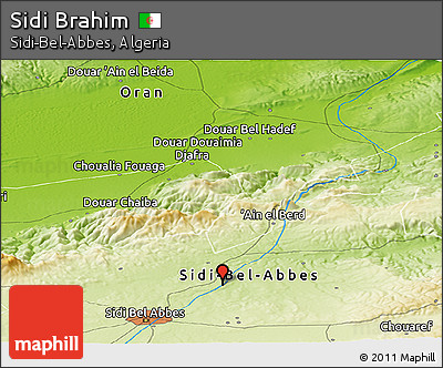 Physical Panoramic Map of Sidi Brahim
