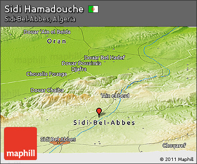 Physical Panoramic Map of Sidi Hamadouche