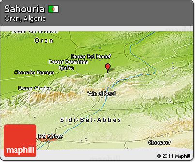 Physical Panoramic Map of Sahouria