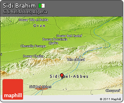 Physical Panoramic Map of Sidi Brahim