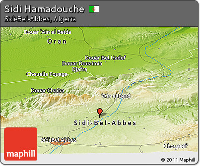 Physical Panoramic Map of Sidi Hamadouche