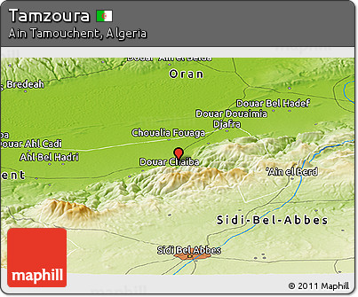 Physical Panoramic Map of Tamzoura