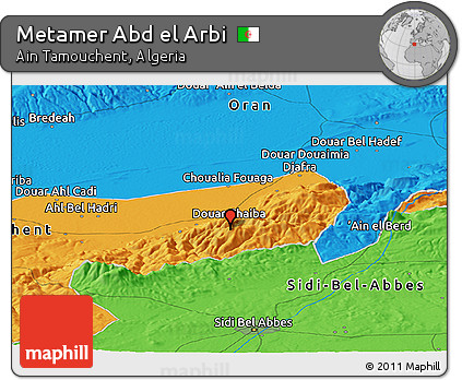 Political Panoramic Map of Metamer Abd El Arbi