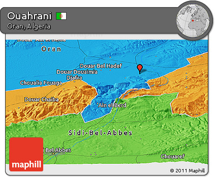 Political Panoramic Map of Ouahrani