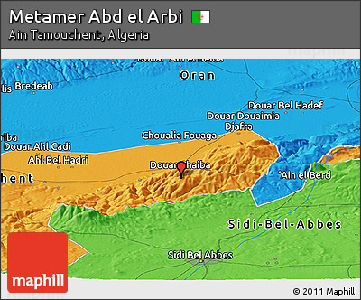 Political Panoramic Map of Metamer Abd El Arbi