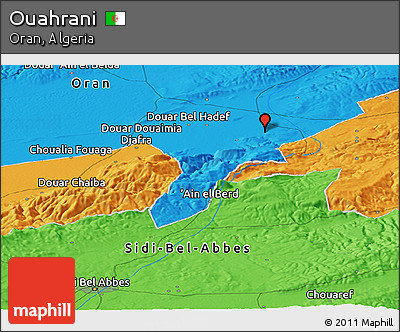Political Panoramic Map of Ouahrani