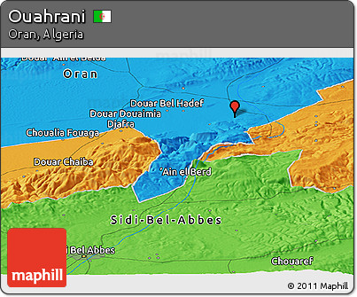Political Panoramic Map of Ouahrani